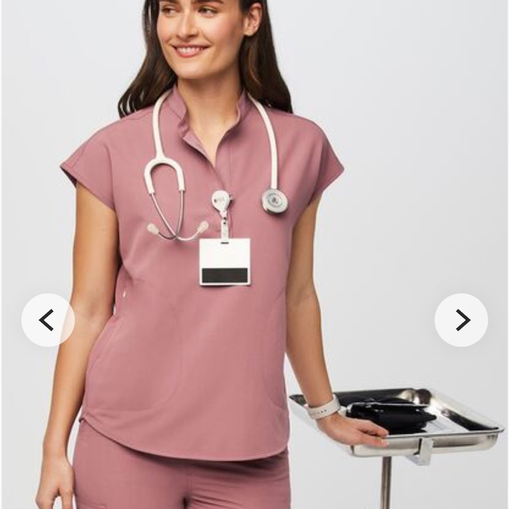 FIGS Rafaela Oversized Scrub Top Mauve